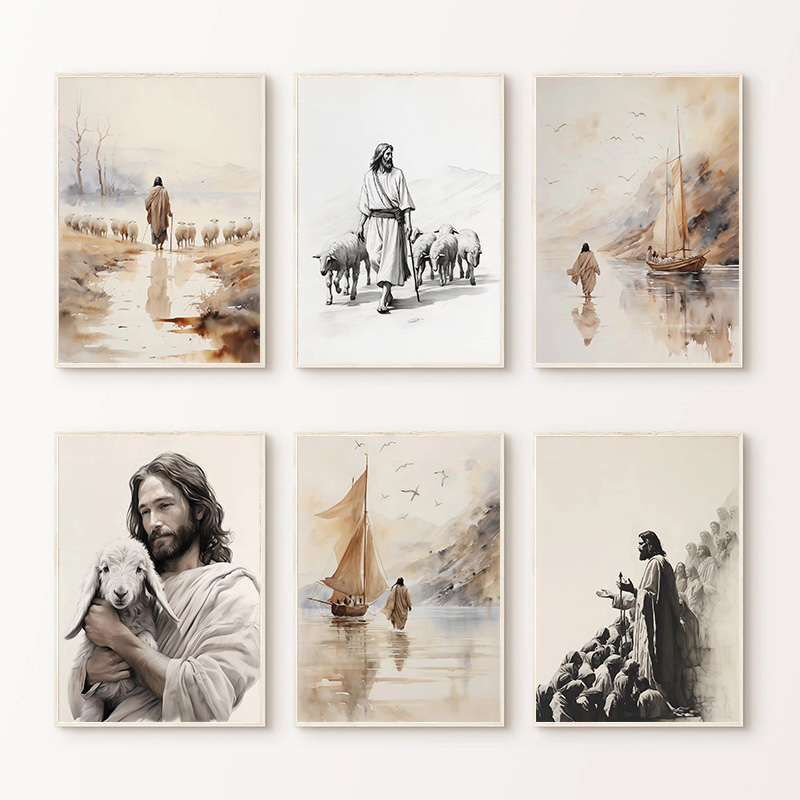 Resin Art Home Decor - Jesus Walks on Water Christian Good
