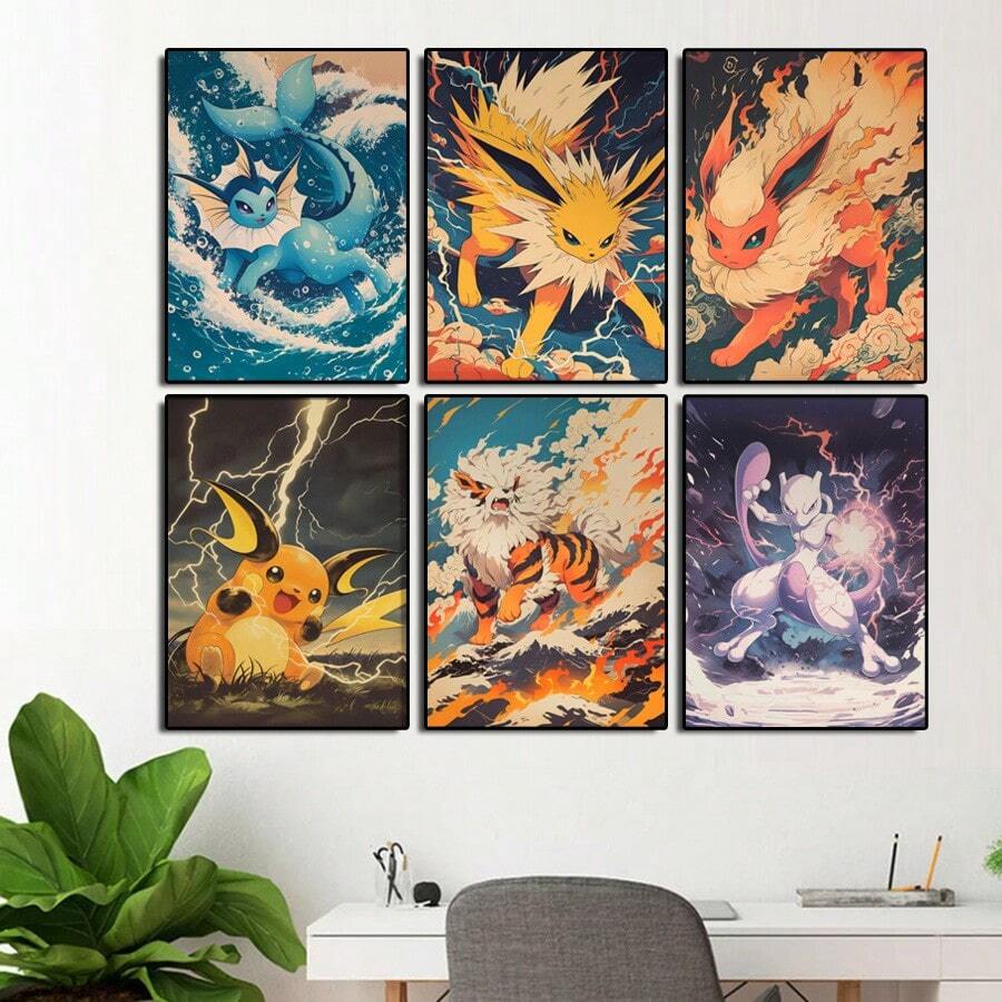 Resin Art Home Decor - Anime Pokemon Raichu Mewtwo Flareon Jolteon
