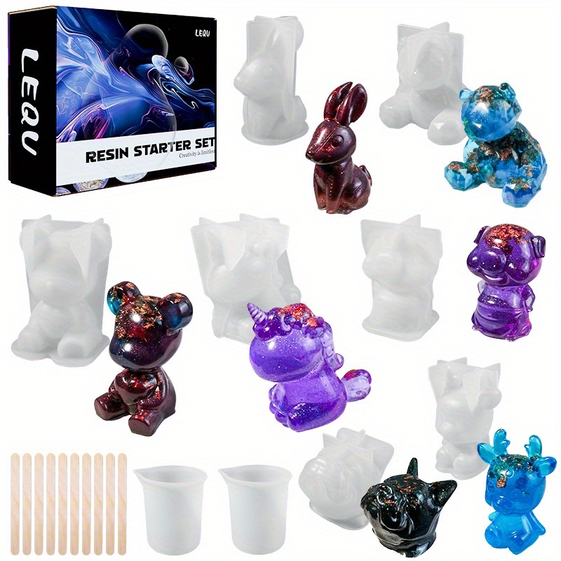 Resin Art Jewellery - 19pcs Resin-Made Mold Set, Suitable for