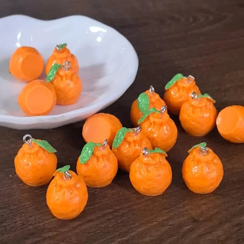 Resin Art And Craft - 10Pcs 3D Simulation Dekopon Mandarin Orange