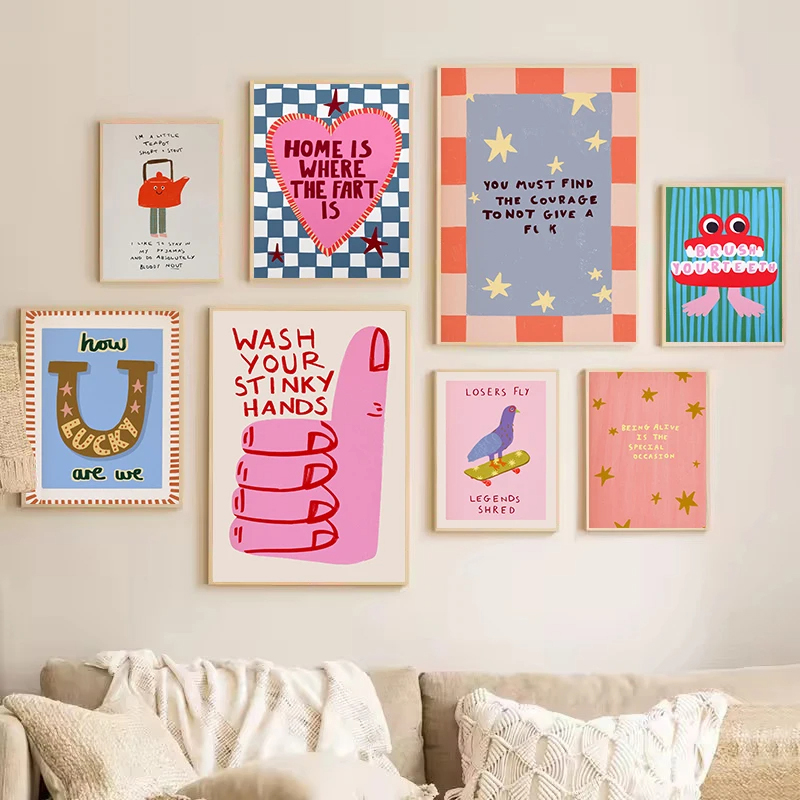 Resin Art Quote - Colorful Humorous House Slogan Mental Quotes