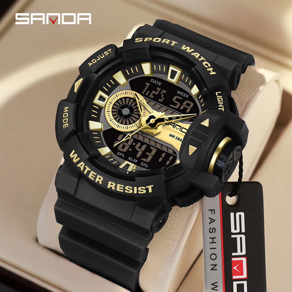 SANDA 3310 Fashion Men's Elect - đánh giá và giá Resin Art Underwater