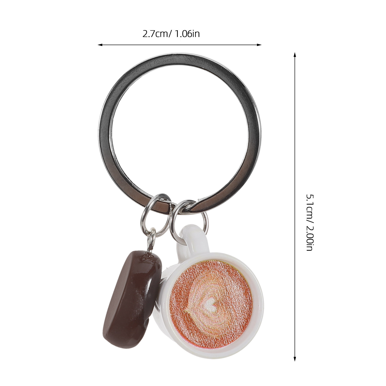 Coffee Bean Keychain Elegant L - đánh giá và giá Resin Art Design Keychain