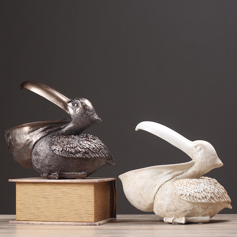Pelican Bird Ornament Retro Re - đánh giá và giá Resin Art Table