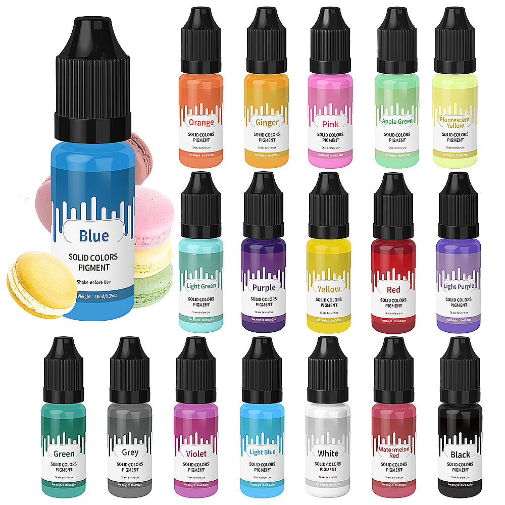 18Colors 10ml Macaron Solid Pa - đánh giá và giá Resin Dye Opaque