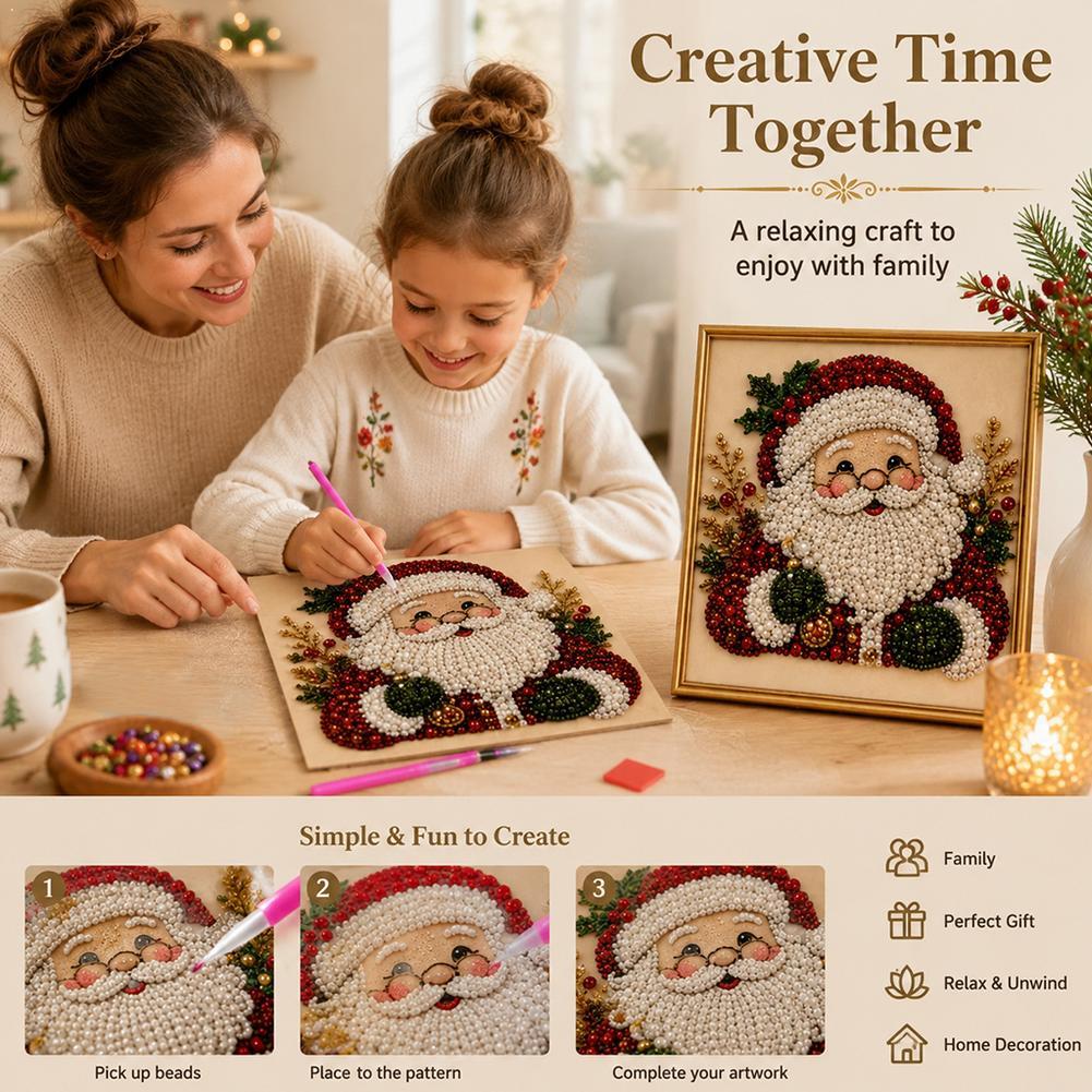 Christmas Santa Claus Pearl Ar - đánh giá và giá Resin Art And Craft