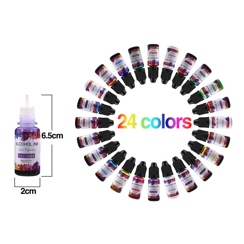 24 Màu/Bộ 10Ml Nhựa Sắc Tố Ngh - đánh giá và giá Resin Dye Opaque