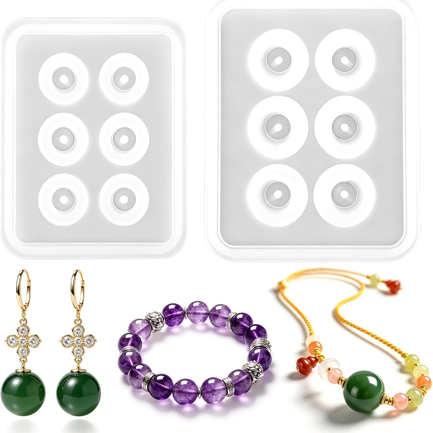 Two Perforated Spherical Silic - đánh giá và giá Resin Art Jewellery