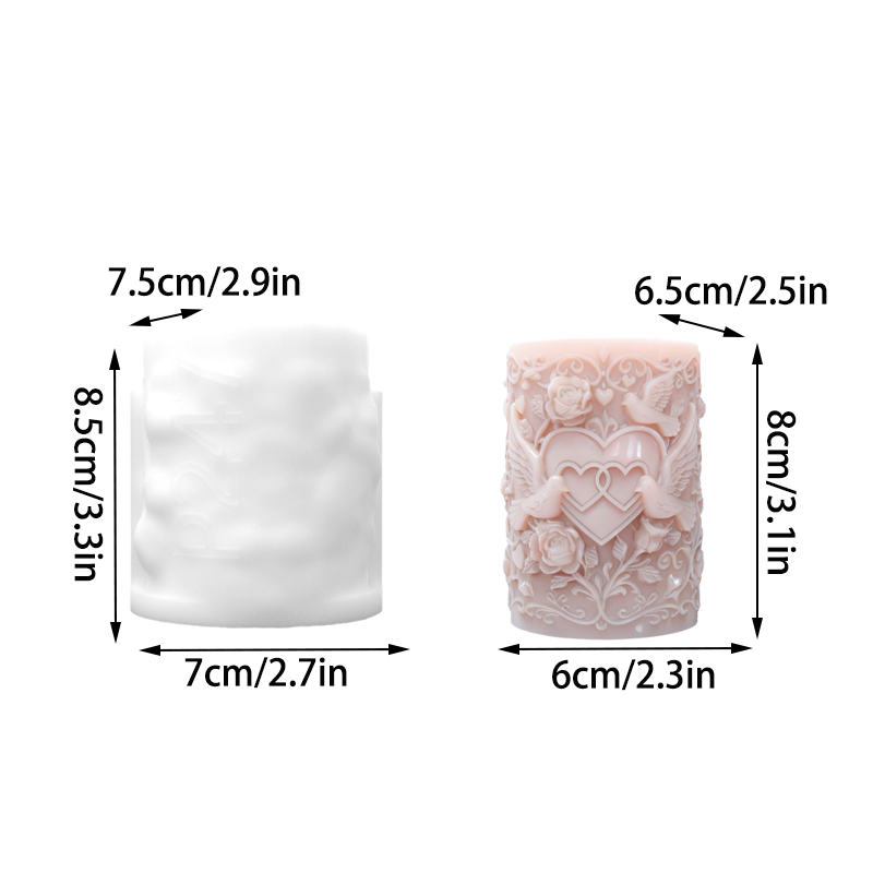 Double Heart Connected White D - đánh giá và giá Resin Art For Rose