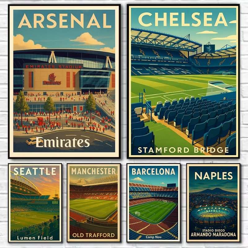 Retro Famous Football Field Ar - đánh giá và giá Resin Art Home Decor