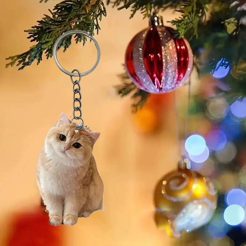 Black And White Cat Keychain 2 - đánh giá và giá Resin Art Design Keychain