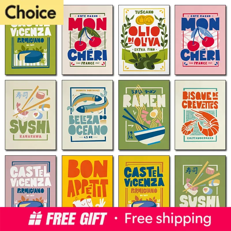 2026 Cartoon Funny Food Poster - đánh giá và giá Resin Art Quote