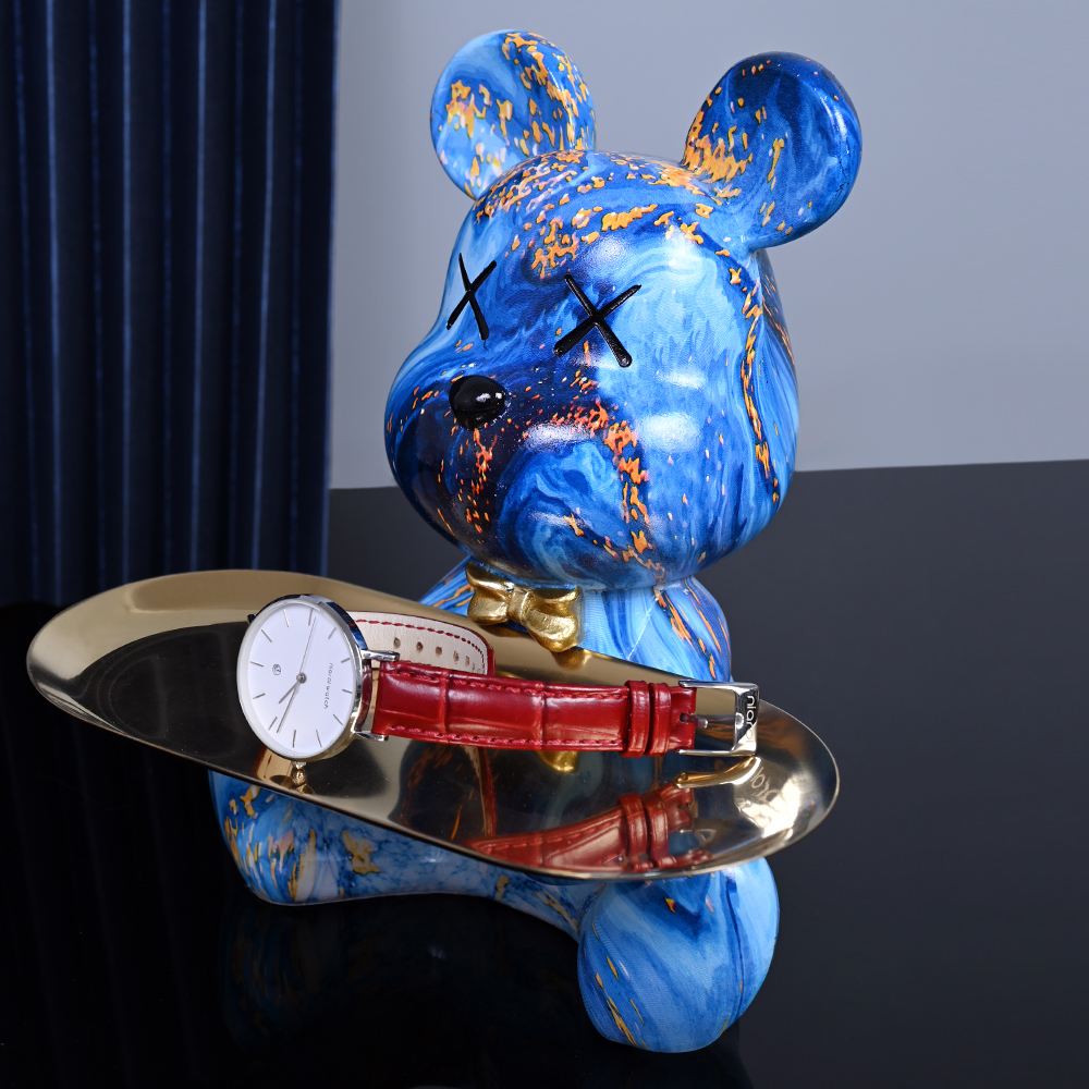 Colorful Bear Statues and Scul - đánh giá và giá Resin Art Table