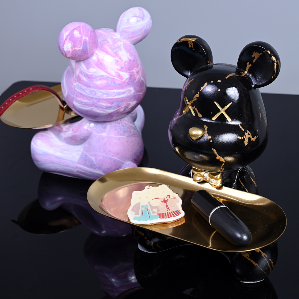 Colorful Bear Statues and Scul - đánh giá và giá Resin Art Table