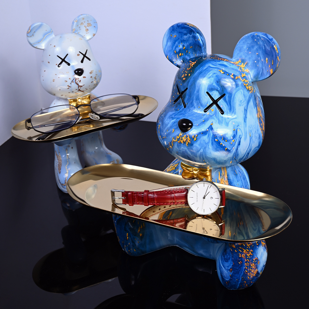 Colorful Bear Statues and Scul - đánh giá và giá Resin Art Table