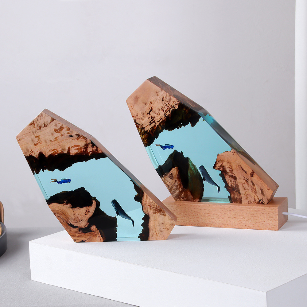 New Underwater Cave Whale Dive - đánh giá và giá Resin Art Underwater