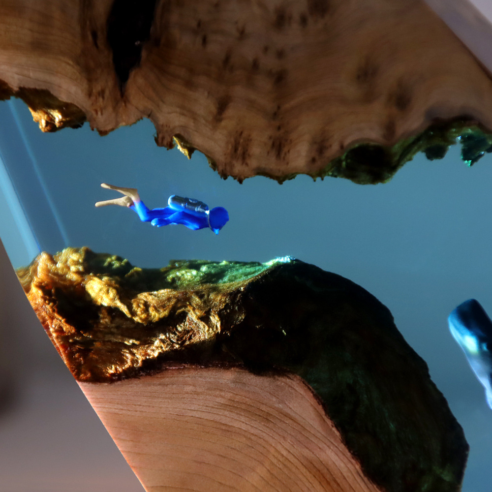 New Underwater Cave Whale Dive - đánh giá và giá Resin Art Underwater
