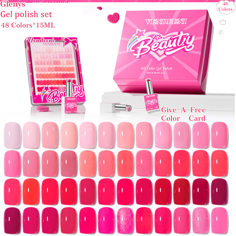 Glenys 48 Color nail polish Ge - đánh giá và giá Resin Art Learning