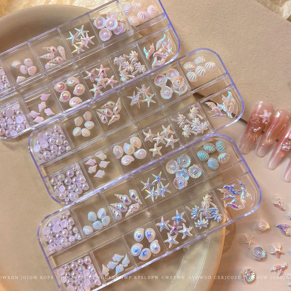 12 Grids/Box 3D Starfish And S - đánh giá và giá Resin Art Beach Theme