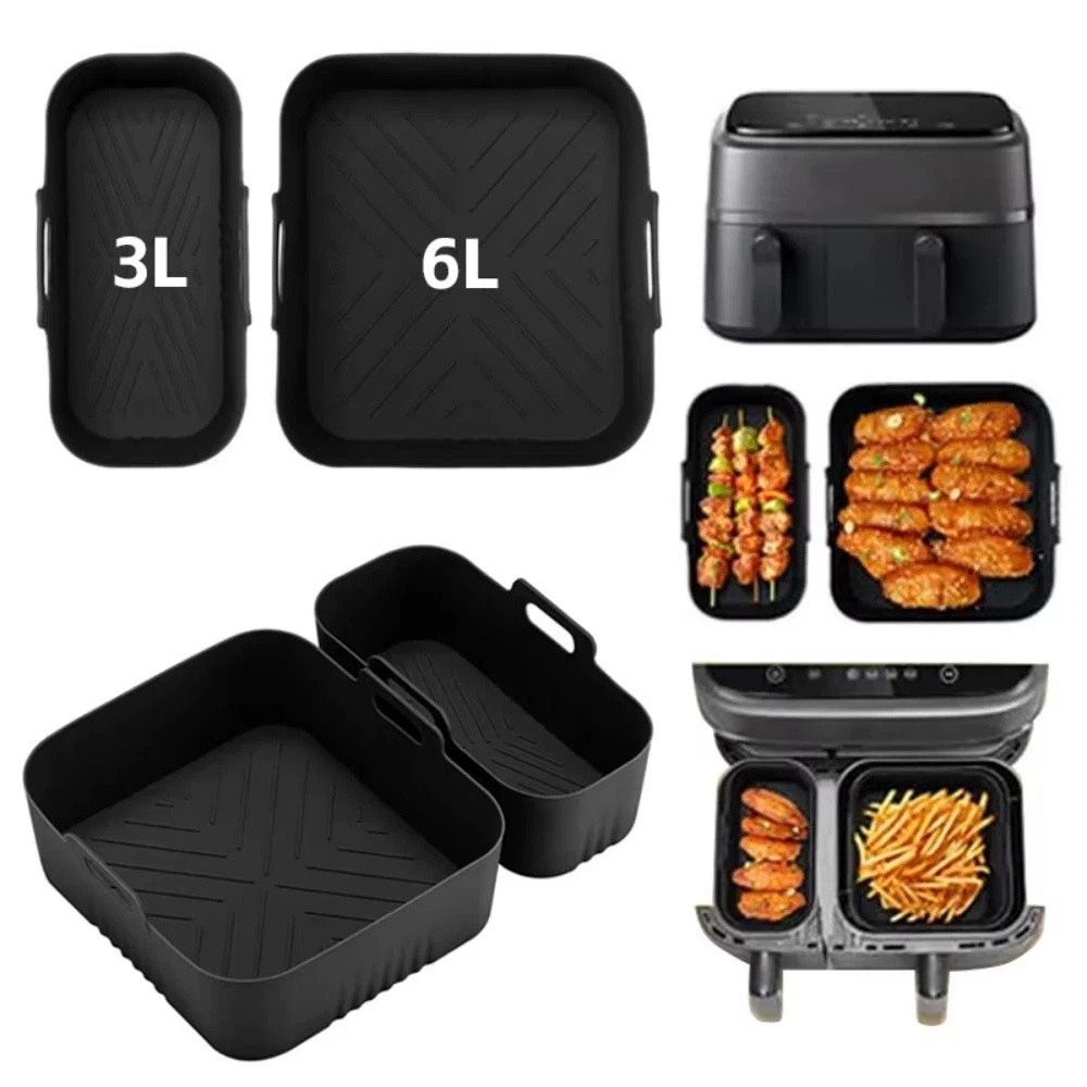 6L/3L Air Fryer Liner Non-Stic - đánh giá và giá Tray Mold Rectangle