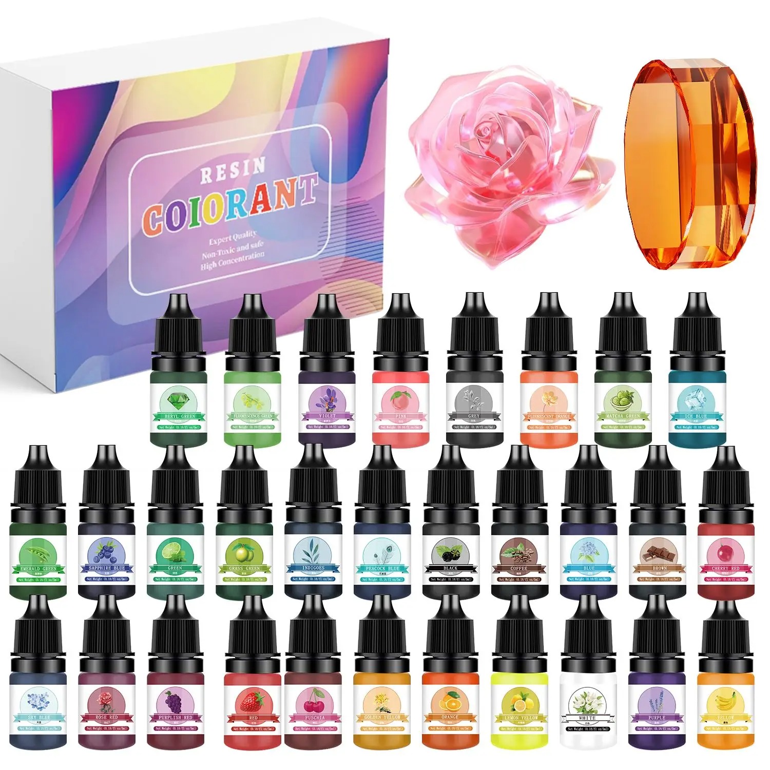 30Colors 5ml Epoxy Resin Pigme - đánh giá và giá Resin Art Jewellery