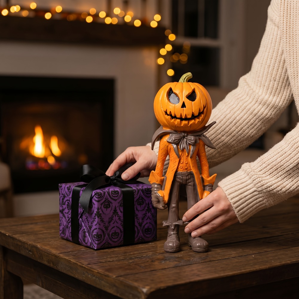 Halloween Pumpkin Figurine Res - đánh giá và giá Resin Art Table