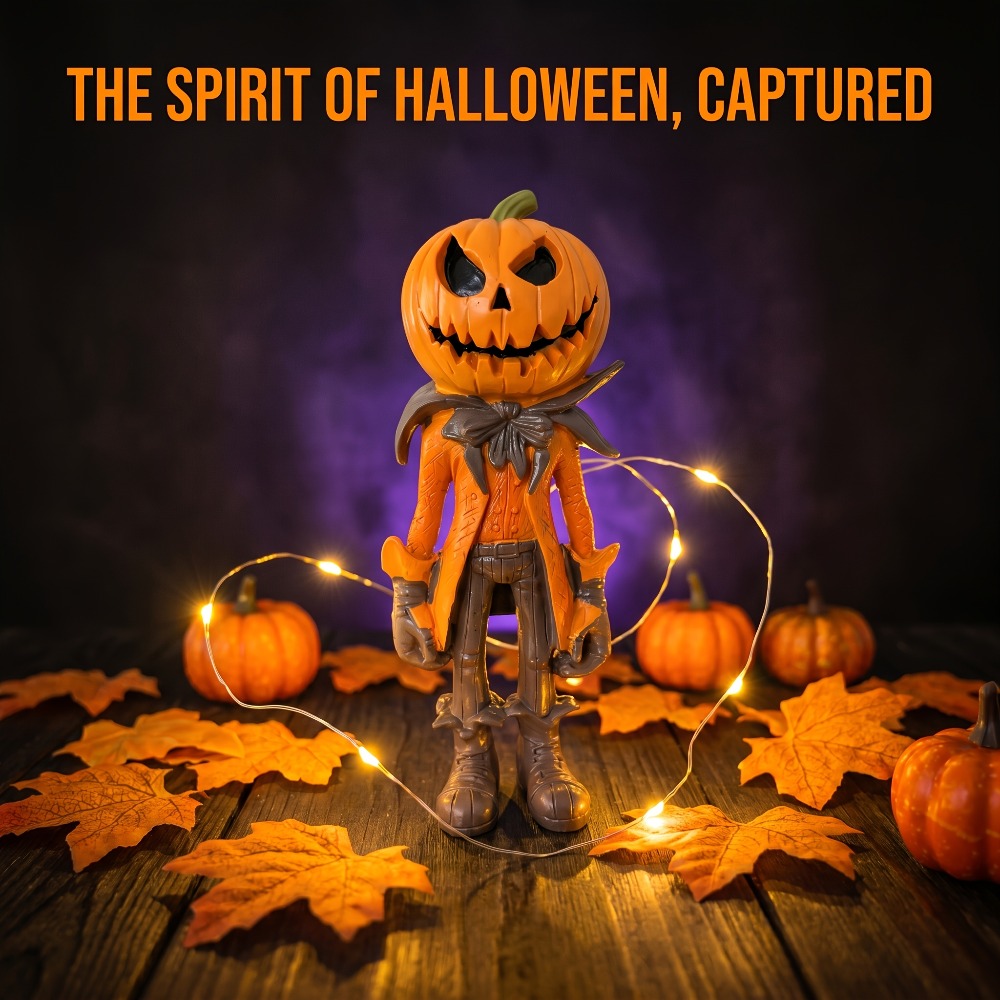 Halloween Pumpkin Figurine Res - đánh giá và giá Resin Art Table