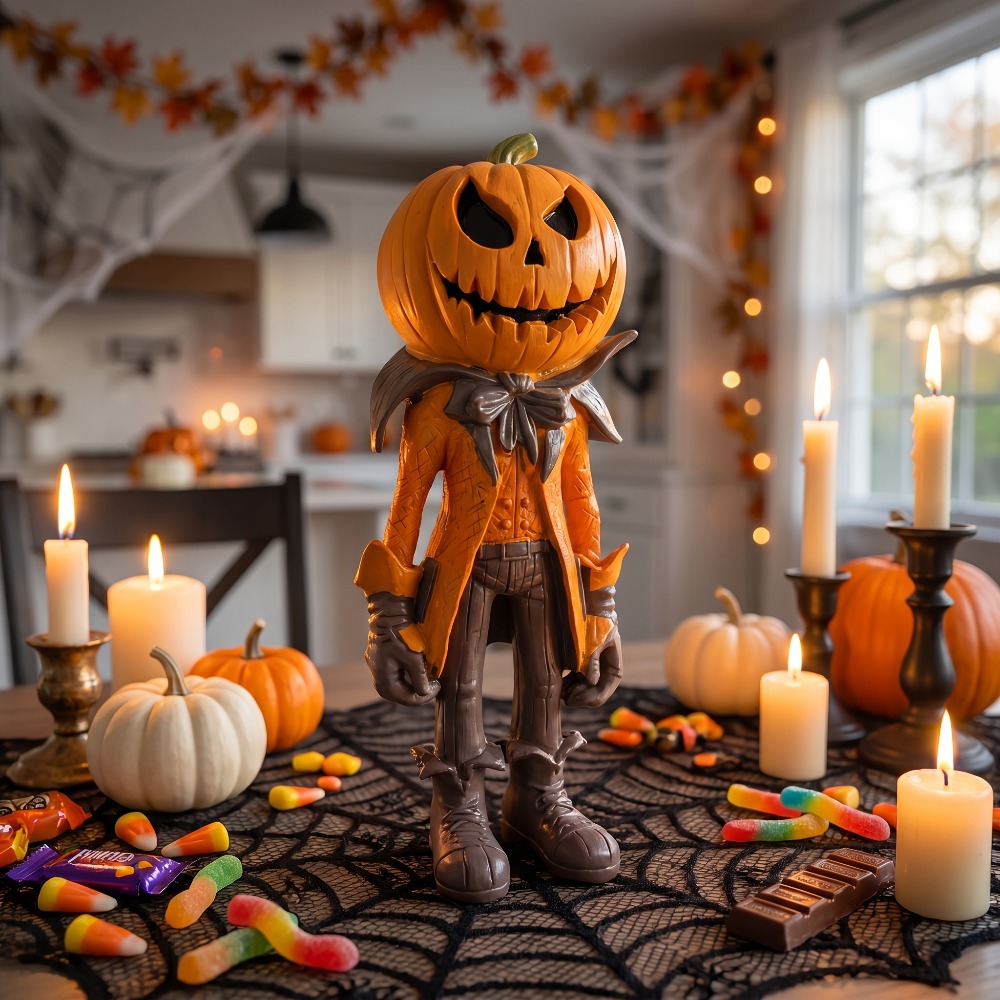 Halloween Pumpkin Figurine Res - đánh giá và giá Resin Art Table