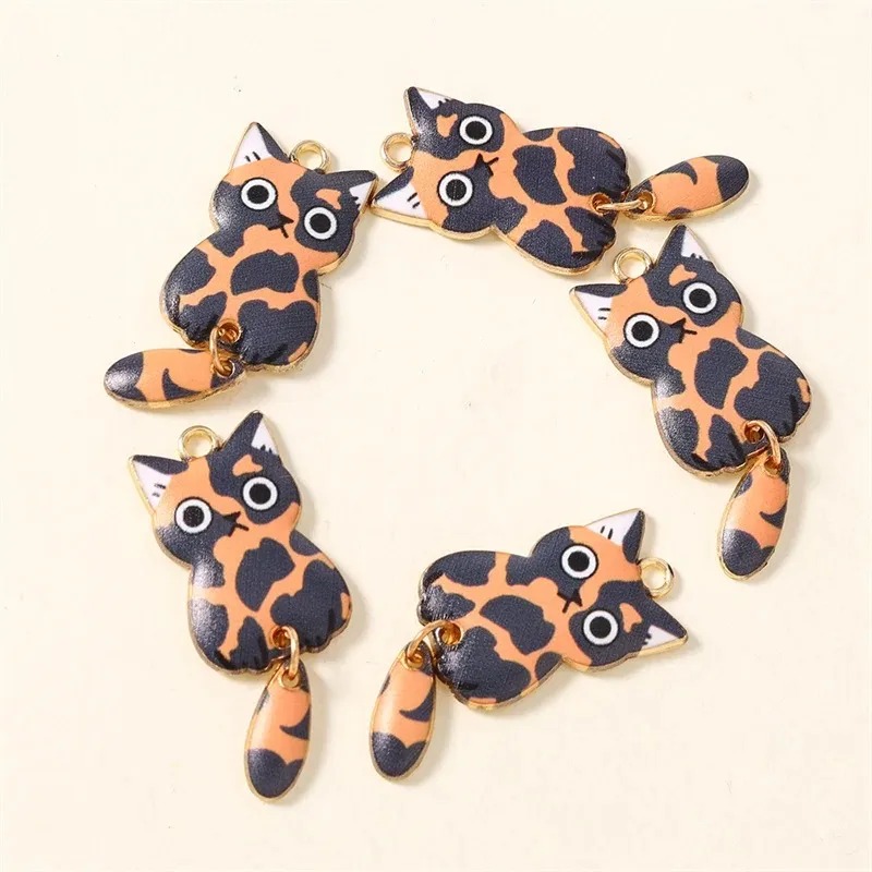 10Pcs 16×39mm Cute Cartoon Cat - đánh giá và giá Resin Art Jewellery