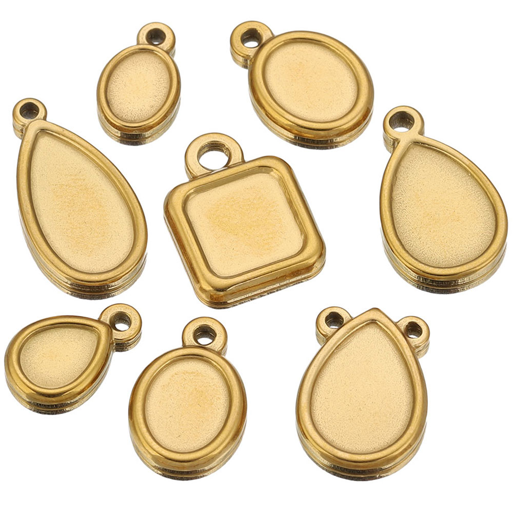 5pcs Stainless Steel Square Dr - đánh giá và giá Resin Art Jewellery