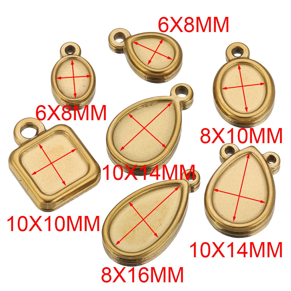 5pcs Stainless Steel Square Dr - đánh giá và giá Resin Art Jewellery