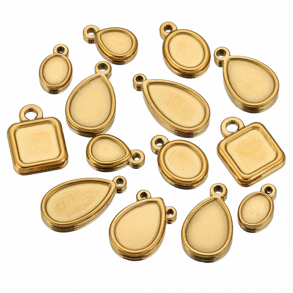 5pcs Stainless Steel Square Dr - đánh giá và giá Resin Art Jewellery