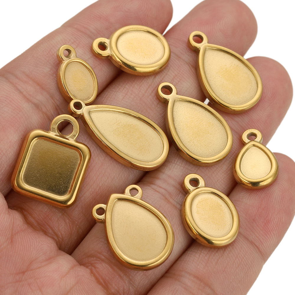 5pcs Stainless Steel Square Dr - đánh giá và giá Resin Art Jewellery