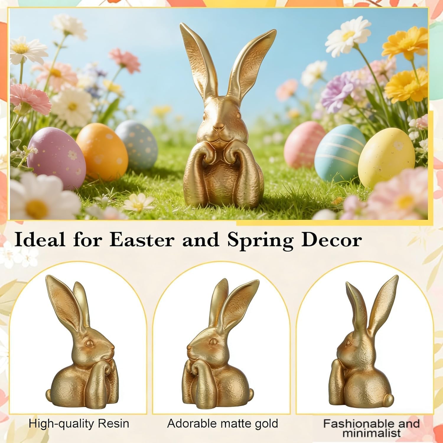 Gold Home Decor Resin Rabbit S - đánh giá và giá Resin Art Table