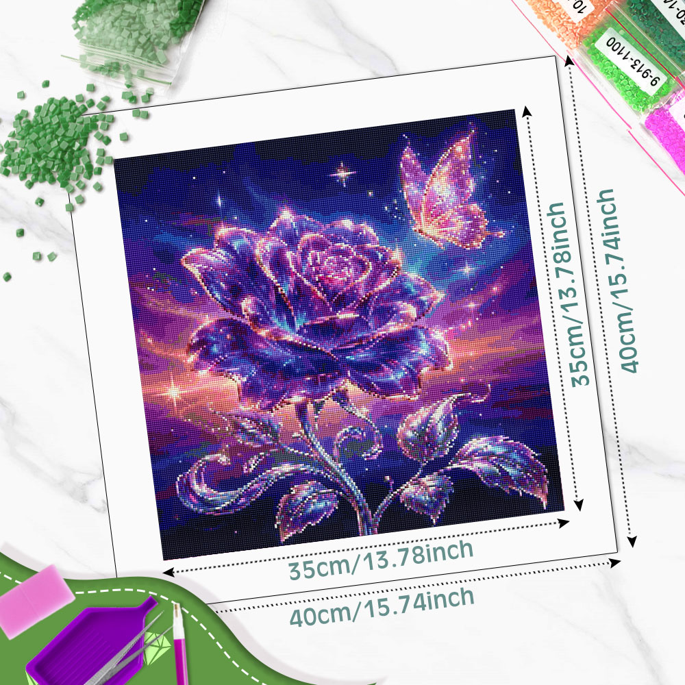 Huacan Full Square Round Diamo - đánh giá và giá Resin Art For Rose
