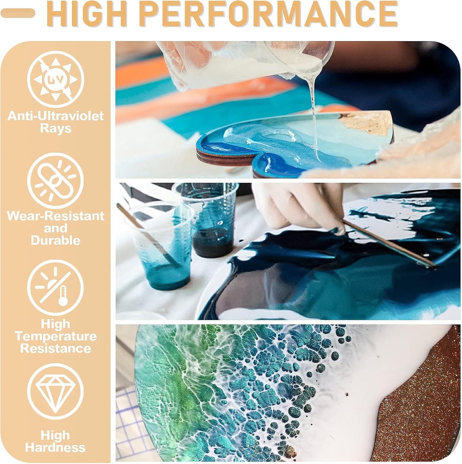 17.6oz/33.8oz AB Resin Epoxy G - đánh giá và giá Resin Art Table