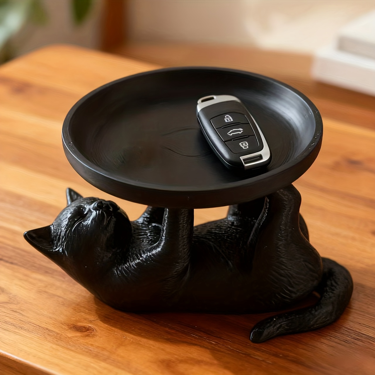 1Pc Resin Cat Statue with Tray - đánh giá và giá Resin Art Table