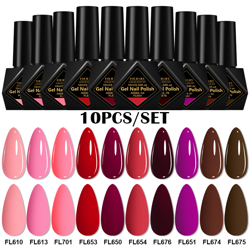 10pcs Gel Nail Polish Set  All - đánh giá và giá Resin Art All