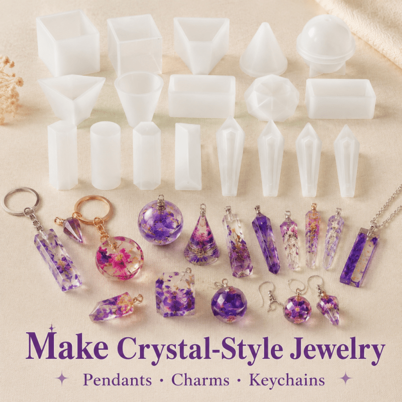 15pcs Crystal Resin Silicone M - đánh giá và giá Resin Art Jewellery