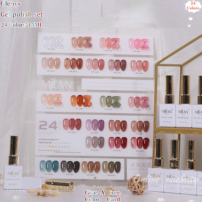 Glenys 24 color nail polish gl - đánh giá và giá Resin Art Learning