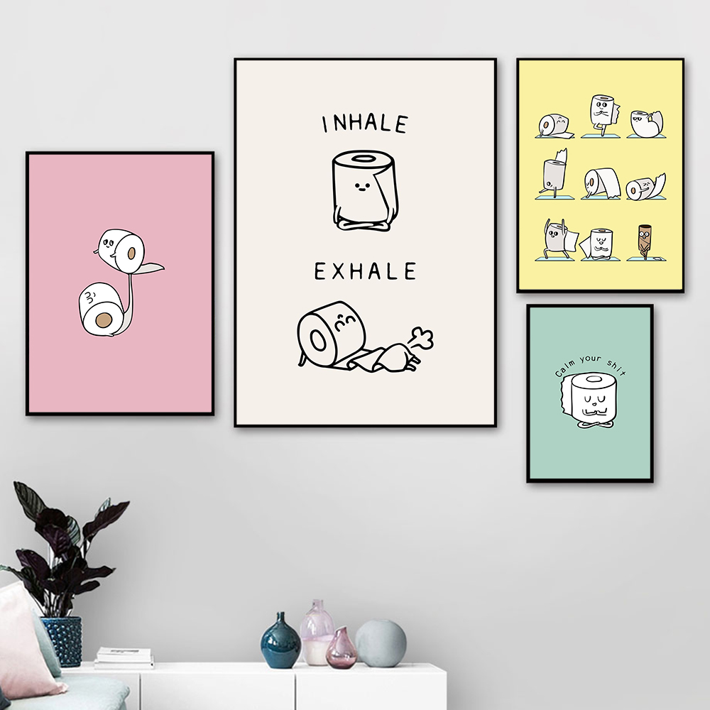 Toilet Paper Yoga Funny Quote  - đánh giá và giá Resin Art Quote