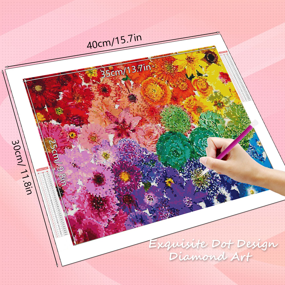 HUACAN Diamond Art Kits Flower - đánh giá và giá Resin Art For Rose