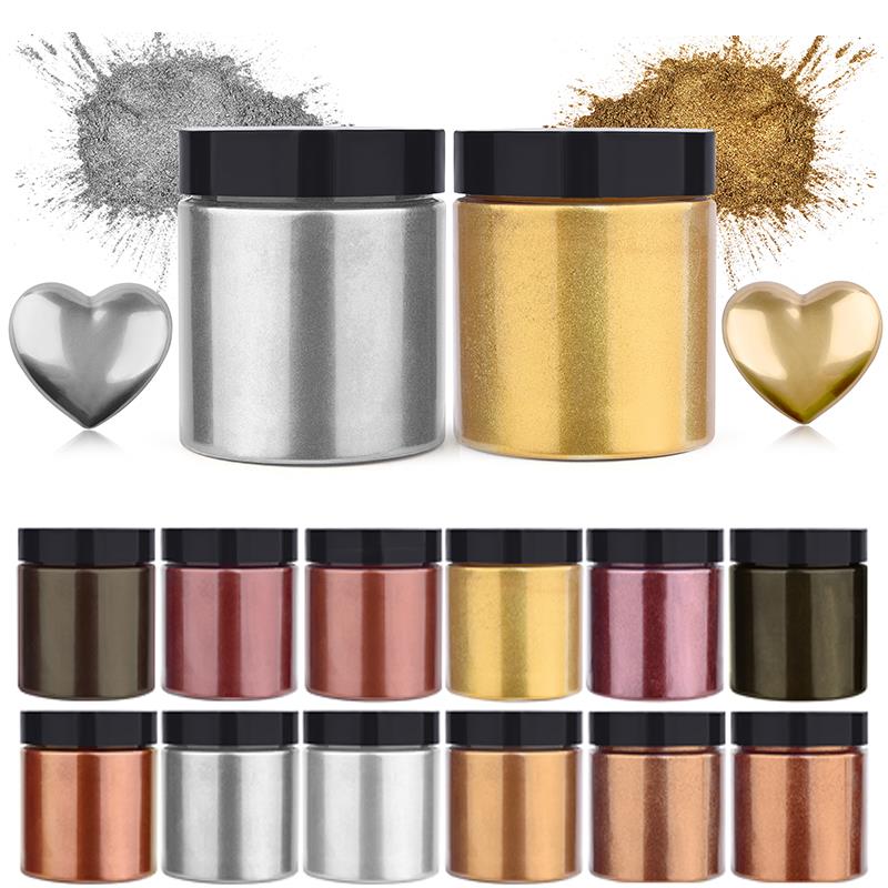 50g Shimmer Metallic Gold Silv - đánh giá và giá Resin Dye Opaque