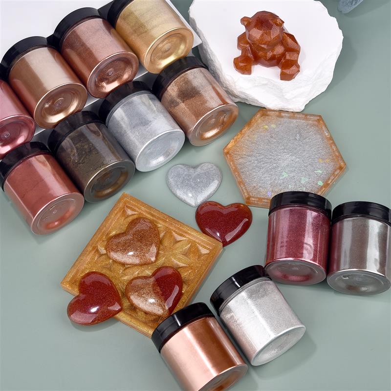 50g Shimmer Metallic Gold Silv - đánh giá và giá Resin Dye Opaque