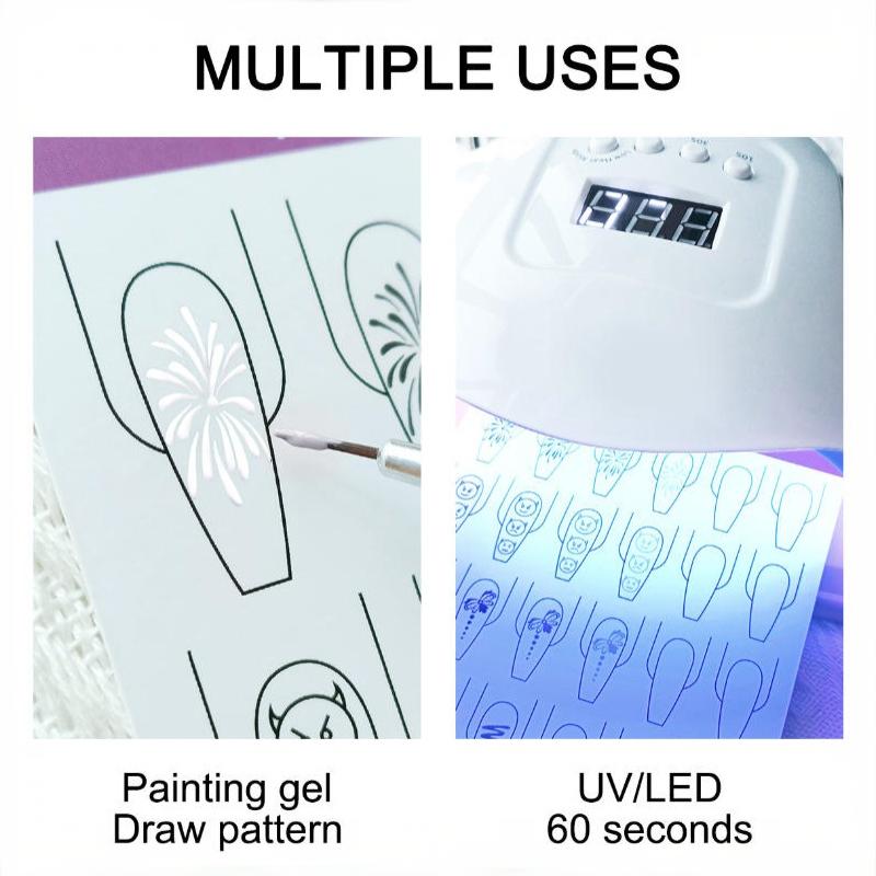 10pcs Nail Art Lines Practice  - đánh giá và giá Resin Art Learning