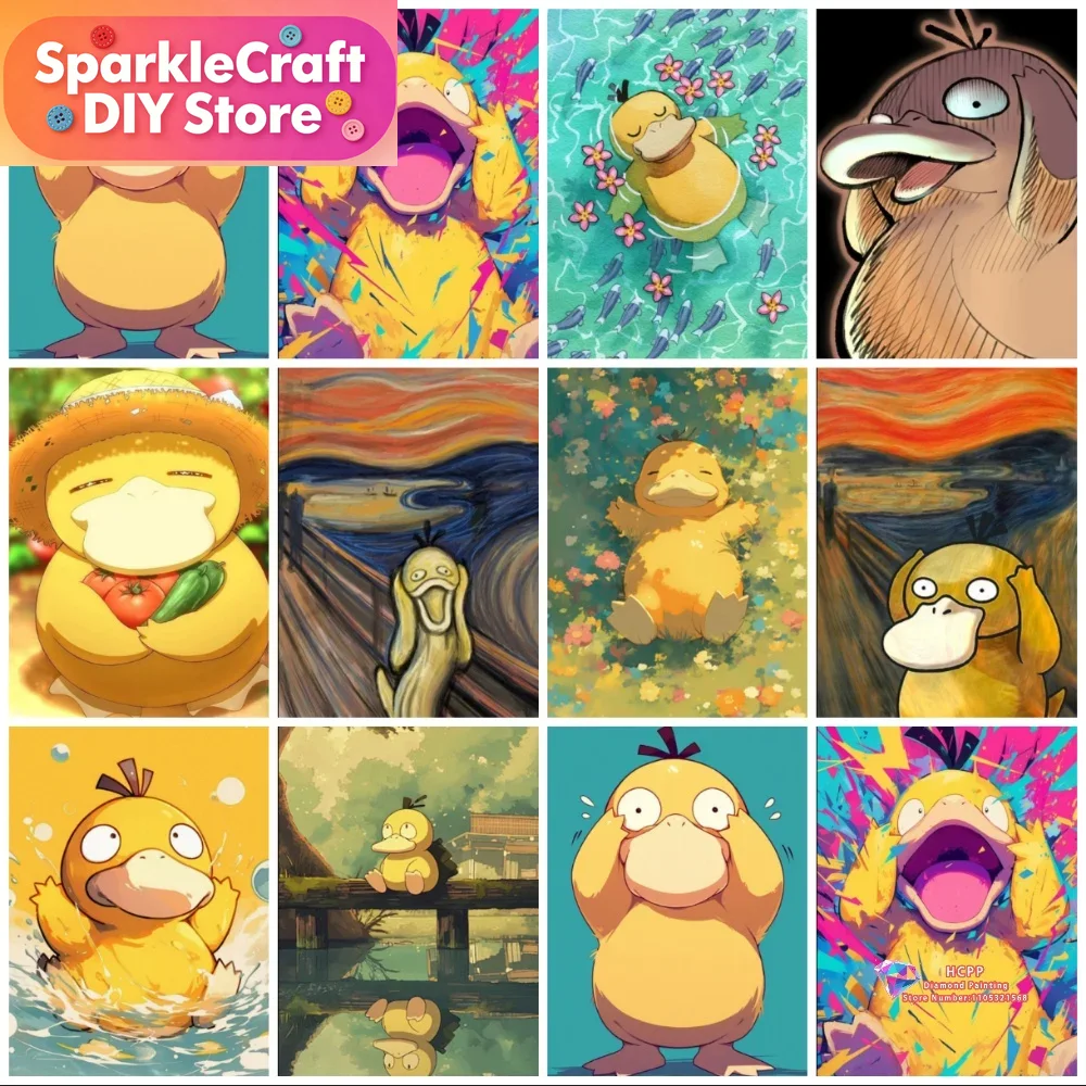1pc frameless Psyduck Cartoon  - đánh giá và giá Resin Art Home Decor
