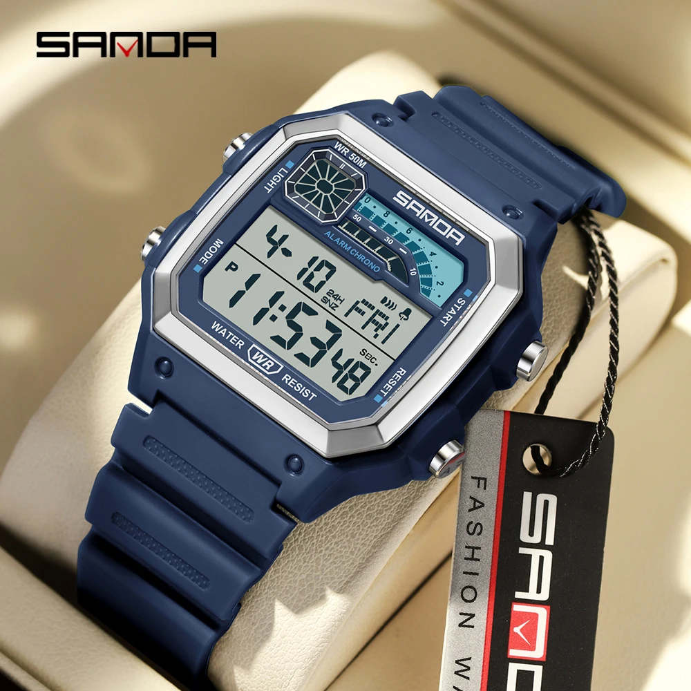 SANDA 6196 Electronic Watch Mu - đánh giá và giá Resin Art Underwater