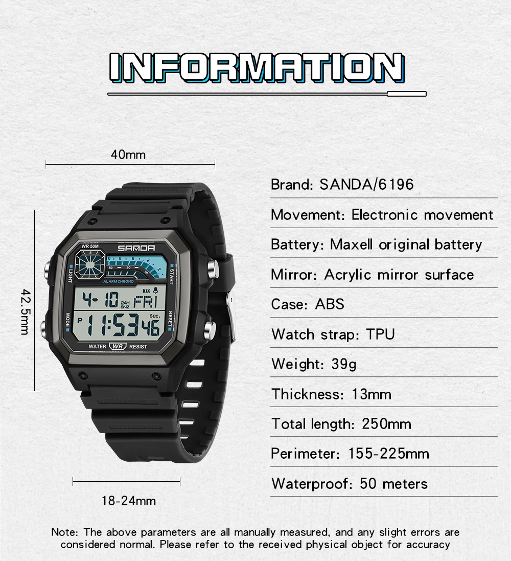 SANDA 6196 Electronic Watch Mu - đánh giá và giá Resin Art Underwater