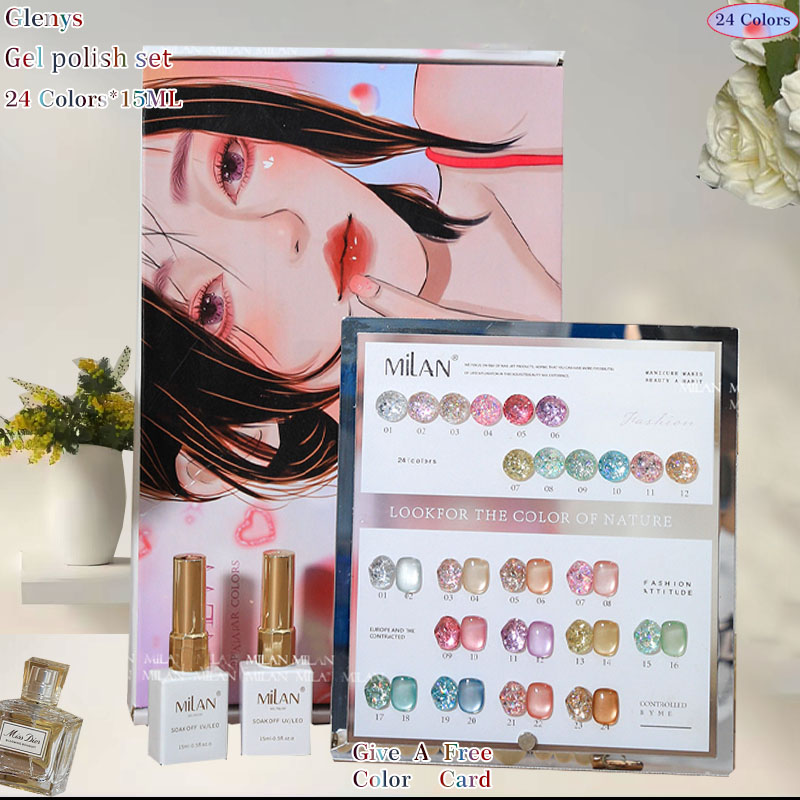 Glenys 24 color nail polish gl - đánh giá và giá Resin Art Learning