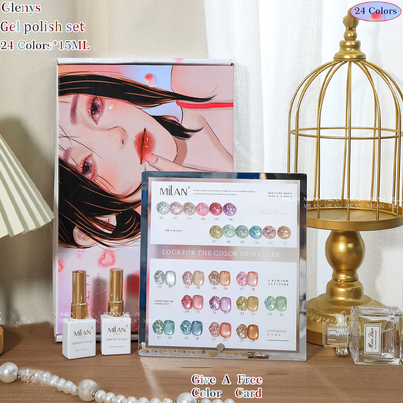Glenys 24 color nail polish gl - đánh giá và giá Resin Art Learning
